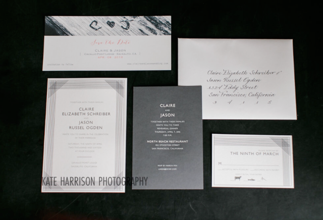 Save the date, invitation, place card whole package