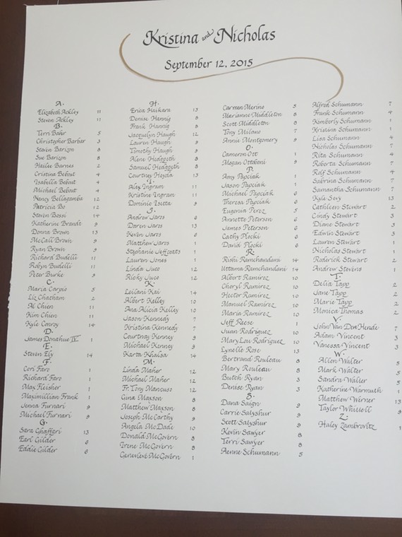 seating chart example-Place Cards